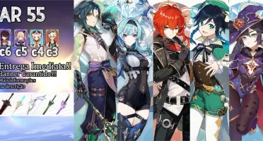 AR55 Eula + Tumulo / Xiao / Diluc c1 e Banner garantido!!!