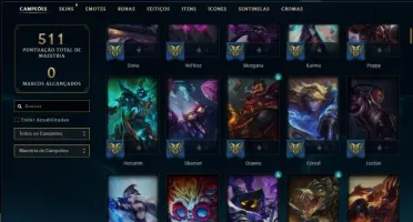 Conta com 427 skins + 44 Cromas