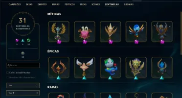 Conta com 427 skins + 44 Cromas