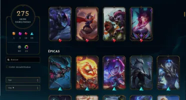 Conta LOL 275 skins platina 2