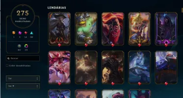 Conta LOL 275 skins platina 2