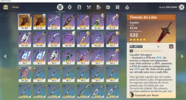 GENSHIN IMPACT AR47 VENTI, Zhongli E Jean 2 Tumulo Do LOBO