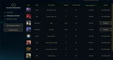 Conta LOL/ SKINS RARAS