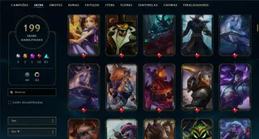 Esmeralda 4 com TODOS os champs e 199 Skins ( Nivel 865 )