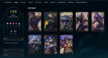 Esmeralda 4 com TODOS os champs e 199 Skins ( Nivel 865 )