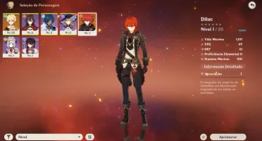 Conta Ar7 com Diluc/Noelle/Beidou + 2Armas 4*