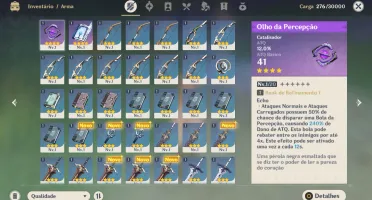 Conta Ar7 com Diluc/Noelle/Beidou + 2Armas 4*