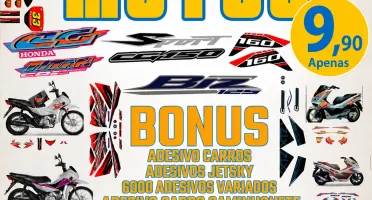 Pacote Completo com 1.500 Adesivos Editáveis para Motos!