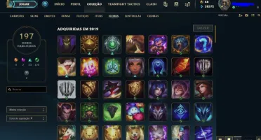 Conta LoL Platina 4, todos os campeões, 84 skins e 40k ea.