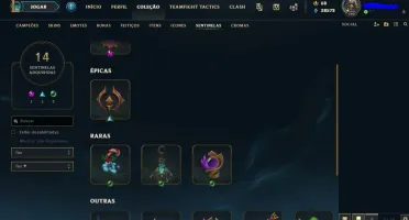 Conta LoL Platina 4, todos os campeões, 84 skins e 40k ea.