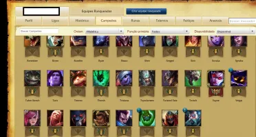 Conta Ouro V com borda 85 champs + 35 Skins