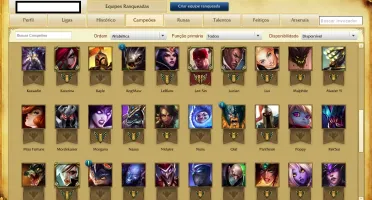 Conta Ouro V com borda 85 champs + 35 Skins