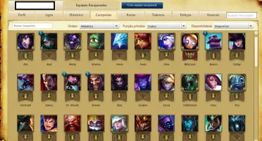 Conta Ouro V com borda 85 champs + 35 Skins
