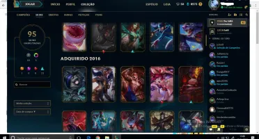 CONTA DE LOL COM MUITOS CHAMPS E SKINS