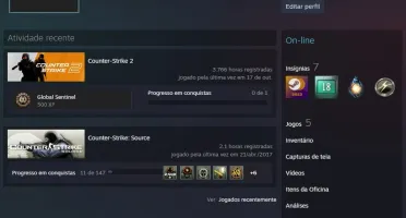 Conta CS2 - Com 4 Medalhas e Prime