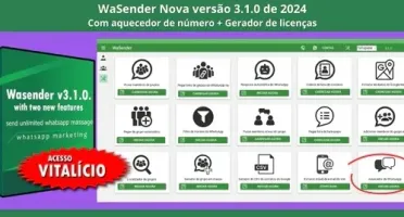 WA Sender - Versão 3.1.0 2024 com Aquecedor de Whatzapp PC