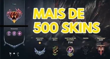CONTA DO LOL COM MAIS DE 500 SKINS E TODOS CAMPEÕES
