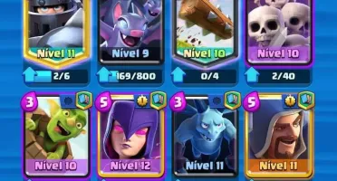 Conta de clash royale, Nivel 10, Cartas 90/107, Arena 14