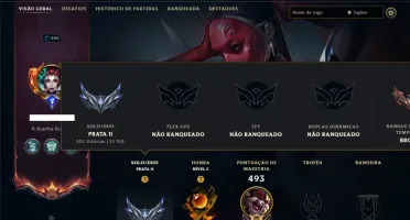Prata 2 com TODOS os Champs e 35 Skins ( JG / MID / SUP )