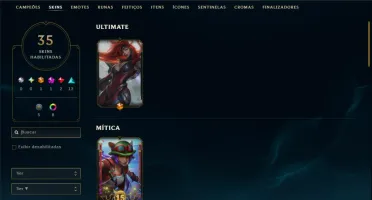 Prata 2 com TODOS os Champs e 35 Skins ( JG / MID / SUP )