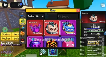 Conta de blox fruits com kitsune e gerida
