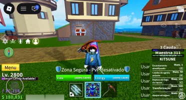 Conta de blox fruits com kitsune e gerida