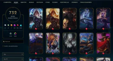 conta lol +700 skins league of legends