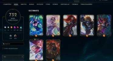 conta lol +700 skins league of legends