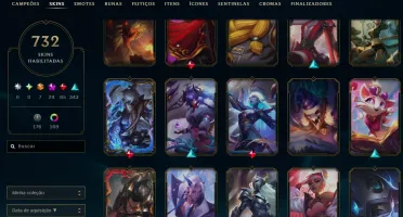 conta lol +700 skins league of legends