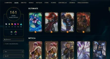 Prata 4 com TODOS os Champs e 161 Skins +7 Prestigios