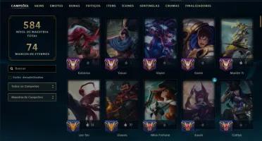 Prata 4 com TODOS os Champs e 161 Skins +7 Prestigios