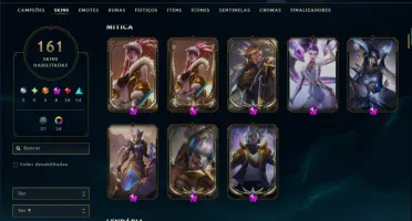 Prata 4 com TODOS os Champs e 161 Skins +7 Prestigios