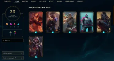 conta league of legends 800 reais em skins BARATO