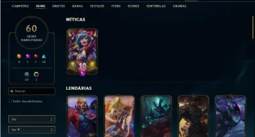 Conta Ferro 1 com 83 Champs e 60 Skins ( MONO ADC )