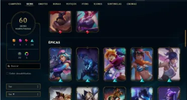 Conta Ferro 1 com 83 Champs e 60 Skins ( MONO ADC )