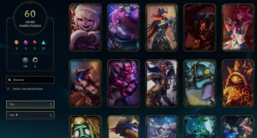 Conta LoL Platina 3 TODOS os champs 60 skins épicas e legado