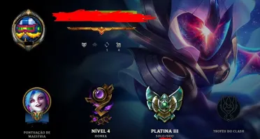 Conta LoL Platina 3 TODOS os champs 60 skins épicas e legado