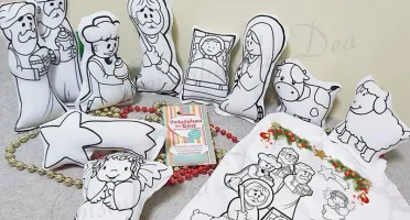 Kit Presépio para Colorir com Saquinho