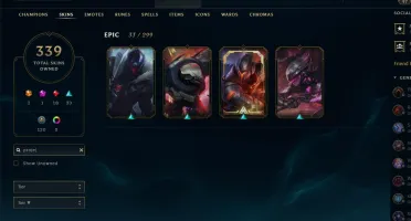 CC 339 SKINS RARAS DE EVENTOS
