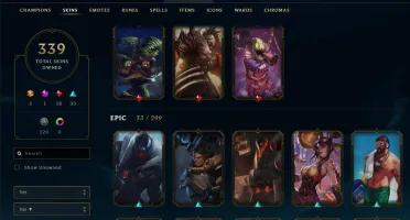 CC 339 SKINS RARAS DE EVENTOS