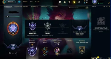 CONTA LEAGUE OF LEGENDS DIAMOND COM 44 SKINS