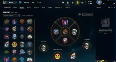 CONTA LEAGUE OF LEGENDS DIAMOND COM 44 SKINS