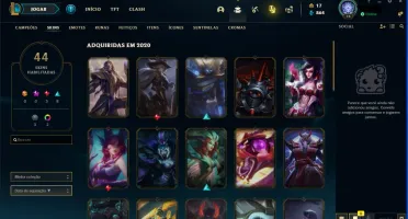 CONTA LEAGUE OF LEGENDS DIAMOND COM 44 SKINS