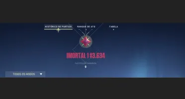 Conta Valorant Imortal 1, KDA 1.8, e-mail não verificado