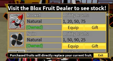 Conta Blox Fruits Level Max com Perma Fruits e all styles