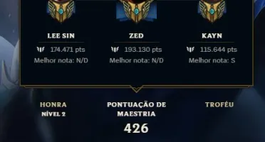 Conta Ouro - MMR Platina - 216 Skins - 22K Essência Azul