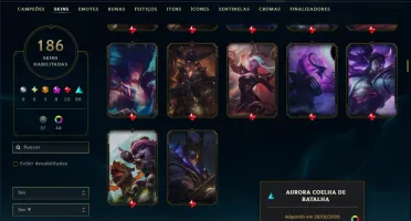 Diamante 4 com 140 Champs e 186 Skins +6 Prestigios