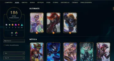 Diamante 4 com 140 Champs e 186 Skins +6 Prestigios