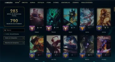 Diamante 4 com 140 Champs e 186 Skins +6 Prestigios