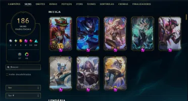 Diamante 4 com 140 Champs e 186 Skins +6 Prestigios